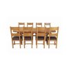 Country Oak 280cm Extending Cross Leg Oval Table and 8 Chester Brown Leather Chairs - SUMMER MEGA DEAL - 5 Country Oak 280cm Extending Cross Leg Oval Table and 8 Chester Brown Leather Chairs - SUMMER MEGA DEAL - 5
