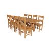 Country Oak 280cm Extending Cross Leg Oval Table and 8 Chester Timber Seat Chairs - 3 Country Oak 280cm Extending Cross Leg Oval Table and 8 Chester Timber Seat Chairs - 3