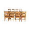Country Oak 280cm Extending Cross Leg Oval Table and 8 Chester Timber Seat Chairs - 6 Country Oak 280cm Extending Cross Leg Oval Table and 8 Chester Timber Seat Chairs - 6