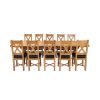 Country Oak 340cm Extending Cross Leg Oval Table and 10 Grasmere Brown Leather Chairs - SUMMER SALE - 5 Country Oak 340cm Extending Cross Leg Oval Table and 10 Grasmere Brown Leather Chairs - SUMMER SALE - 5