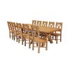Country Oak 340cm Extending Cross Leg Oval Table and 10 Grasmere Timber Seat Chairs - 3 Country Oak 340cm Extending Cross Leg Oval Table and 10 Grasmere Timber Seat Chairs - 3