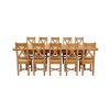 Country Oak 340cm Extending Cross Leg Oval Table and 10 Grasmere Timber Seat Chairs - 5 Country Oak 340cm Extending Cross Leg Oval Table and 10 Grasmere Timber Seat Chairs - 5