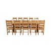 Country Oak 340cm Extending Cross Leg Oval Table and 10 Chester Timber Seat Chairs - 5 Country Oak 340cm Extending Cross Leg Oval Table and 10 Chester Timber Seat Chairs - 5