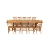 Country Oak 340cm Extending Cross Leg Oval Table and 10 Chelsea Timber Seat Chairs - 5 Country Oak 340cm Extending Cross Leg Oval Table and 10 Chelsea Timber Seat Chairs - 5