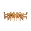 Country Oak 340cm Extending Cross Leg Square Table and 10 Windermere Timber Seat Chairs - 5 Country Oak 340cm Extending Cross Leg Square Table and 10 Windermere Timber Seat Chairs - 5