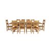Country Oak 340cm Extending Cross Leg Square Table and 10 Chester Timber Seat Chairs - 5 Country Oak 340cm Extending Cross Leg Square Table and 10 Chester Timber Seat Chairs - 5