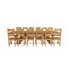 Country Oak 340cm Extending Cross Leg Square Table and 12 Chester Timber Seat Chairs - 7 Country Oak 340cm Extending Cross Leg Square Table and 12 Chester Timber Seat Chairs - 7