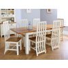 Country Oak 230cm Butterfly Extending Cream Painted Dining Table - SUMMER SALE - 3