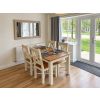 Country Oak 140cm - 180cm Butterfly Extending Cream Painted Dining Table - AUTUMN SALE - 5