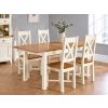 Country Oak 140cm - 180cm Butterfly Extending Cream Painted Dining Table - AUTUMN SALE - 4