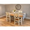 Country Oak 140cm - 180cm Butterfly Extending Cream Painted Dining Table - AUTUMN SALE - 6
