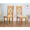 Grasmere Oak Chair with Cream Leather Seat - £30 OFF FLASH SALE - 2 Grasmere Oak Chair with Cream Leather Seat - £30 OFF FLASH SALE - 2