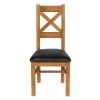 Windermere Cross Back Oak Chair With Black Leather Seat - 20% Off Discount Code FLASH - 4 Windermere Cross Back Oak Chair With Black Leather Seat - 20% Off Discount Code FLASH - 4