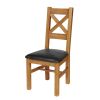 Windermere Cross Back Oak Chair With Black Leather Seat - 20% Off Discount Code FLASH - 3 Windermere Cross Back Oak Chair With Black Leather Seat - 20% Off Discount Code FLASH - 3