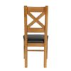Windermere Cross Back Oak Chair With Black Leather Seat - 20% Off Discount Code FLASH - 7 Windermere Cross Back Oak Chair With Black Leather Seat - 20% Off Discount Code FLASH - 7