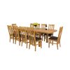 Country Oak 2.8m Double Extending Oak Dining Table - 20% Off Discount Code FLASH - 11