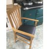 Chelsea Solid Oak Black Leather Assembled Carver Dining Chair - SUMMER SALE - 3