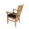 Chelsea Solid Oak Black Leather Assembled Carver Dining Chair - SUMMER SALE - 7