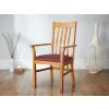 Chelsea Solid Oak Red Leather Assembled Carver Dining Chair - SUMMER SALE - 2