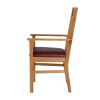 Chelsea Solid Oak Red Leather Assembled Carver Dining Chair - SUMMER SALE - 6