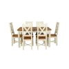 Country Oak 180cm Cream Painted Extending Dining Table 6 Grasmere Cream Painted Chairs - SUMMER SALE - 7 Country Oak 180cm Cream Painted Extending Dining Table 6 Grasmere Cream Painted Chairs - SUMMER SALE - 7