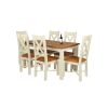 Country Oak 180cm Cream Painted Extending Dining Table 6 Grasmere Cream Painted Chairs - SUMMER SALE - 6 Country Oak 180cm Cream Painted Extending Dining Table 6 Grasmere Cream Painted Chairs - SUMMER SALE - 6