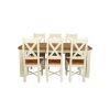 Country Oak 230cm Cream Painted Extending Dining Table and 6 Grasmere Cream Painted Chairs - SUMMER SALE - 8 Country Oak 230cm Cream Painted Extending Dining Table and 6 Grasmere Cream Painted Chairs - SUMMER SALE - 8