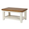 Country Cottage Cream Painted Assembled Oak Coffee Table with Shelf - SUMMER SALE - 8