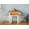 Country Cottage Cream Painted Oak Nest of Two Tables - SUMMER SALE - 3