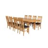 Country Oak 280cm Standard Leg Extending Table 8 Chelsea Brown Leather Chair Set - SUMMER SALE - 5 Country Oak 280cm Standard Leg Extending Table 8 Chelsea Brown Leather Chair Set - SUMMER SALE - 5
