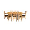 Country Oak 280cm Standard Leg Extending Table 8 Chelsea Brown Leather Chair Set - SUMMER SALE - 6 Country Oak 280cm Standard Leg Extending Table 8 Chelsea Brown Leather Chair Set - SUMMER SALE - 6