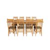 Country Oak 280cm Standard Leg Extending Table 8 Chelsea Brown Leather Chair Set - SUMMER SALE - 7 Country Oak 280cm Standard Leg Extending Table 8 Chelsea Brown Leather Chair Set - SUMMER SALE - 7