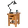 Country Oak Petite Lamp Table With Drawer Shelf - SUMMER SALE - 5 Country Oak Petite Lamp Table With Drawer Shelf - SUMMER SALE - 5