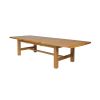 Chateaux 340cm Double Extending Solid Oak Table 12 Chelsea Brown Leather Oak Chair Set - SUMMER SALE - 5
