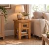 Country Oak Petite Lamp Table With Drawer Shelf - AUTUMN SALE - 2 Country Oak Petite Lamp Table With Drawer Shelf - AUTUMN SALE - 2