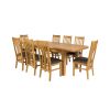 Country Oak 280cm Extending Oak Table and 8 Chelsea Brown Leather Chairs - SUMMER SALE - 2 Country Oak 280cm Extending Oak Table and 8 Chelsea Brown Leather Chairs - SUMMER SALE - 2