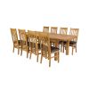 Country Oak 280cm Extending Oak Table and 8 Chelsea Brown Leather Chairs - SUMMER SALE - 5 Country Oak 280cm Extending Oak Table and 8 Chelsea Brown Leather Chairs - SUMMER SALE - 5