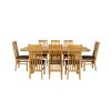 Country Oak 280cm Extending Oak Table and 8 Chelsea Brown Leather Chairs - SUMMER SALE - 6 Country Oak 280cm Extending Oak Table and 8 Chelsea Brown Leather Chairs - SUMMER SALE - 6