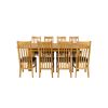Country Oak 280cm Extending Oak Table and 8 Chelsea Brown Leather Chairs - SUMMER SALE - 7 Country Oak 280cm Extending Oak Table and 8 Chelsea Brown Leather Chairs - SUMMER SALE - 7