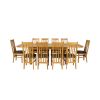 Country Oak 280cm Extending Oak Table and 10 Chelsea Brown Leather Chairs - SUMMER SALE - 7