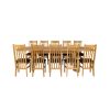 Country Oak 280cm Extending Oak Table and 10 Chelsea Brown Leather Chairs - SUMMER SALE - 8