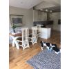 Country Oak 2.8m X Leg Double Extending Large Cream Painted Table - 20% Off Discount Code FLASH - 6