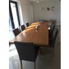 Country Oak 2.8m X Leg Double Extending Large Dining Table - 20% Off Discount Code FLASH - 12