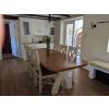 Country Oak 2.8m X Leg Double Extending Large Cream Painted Table - 20% Off Discount Code FLASH - 5