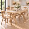 Doveridge 1.8m Whitewash Limed Oak Cross Leg Dining Table - £100 OFF AUTUMN SALE - 2 Doveridge 1.8m Whitewash Limed Oak Cross Leg Dining Table - £100 OFF AUTUMN SALE - 2