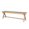Doveridge 160cm Whitewash Solid Limed Oak Cross Leg Bench - £50 OFF FLASH SALE - 5 Doveridge 160cm Whitewash Solid Limed Oak Cross Leg Bench - £50 OFF FLASH SALE - 5