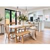 Doveridge 180cm Whitewash Limed Oak Trestle Dining Table - 10% OFF AUTUMN SALE - 5