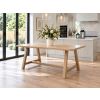 Doveridge 180cm Whitewash Limed Oak Trestle Dining Table - 10% OFF AUTUMN SALE - 2