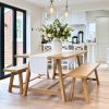 Doveridge 180cm Whitewash Limed Oak Trestle Dining Table - 10% OFF AUTUMN SALE - 17