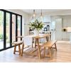 Doveridge 180cm Whitewash Limed Oak Trestle Dining Table - 10% OFF AUTUMN SALE - 7